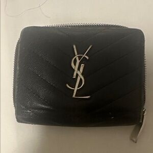 Saint Laurent Black Leather Key Holder